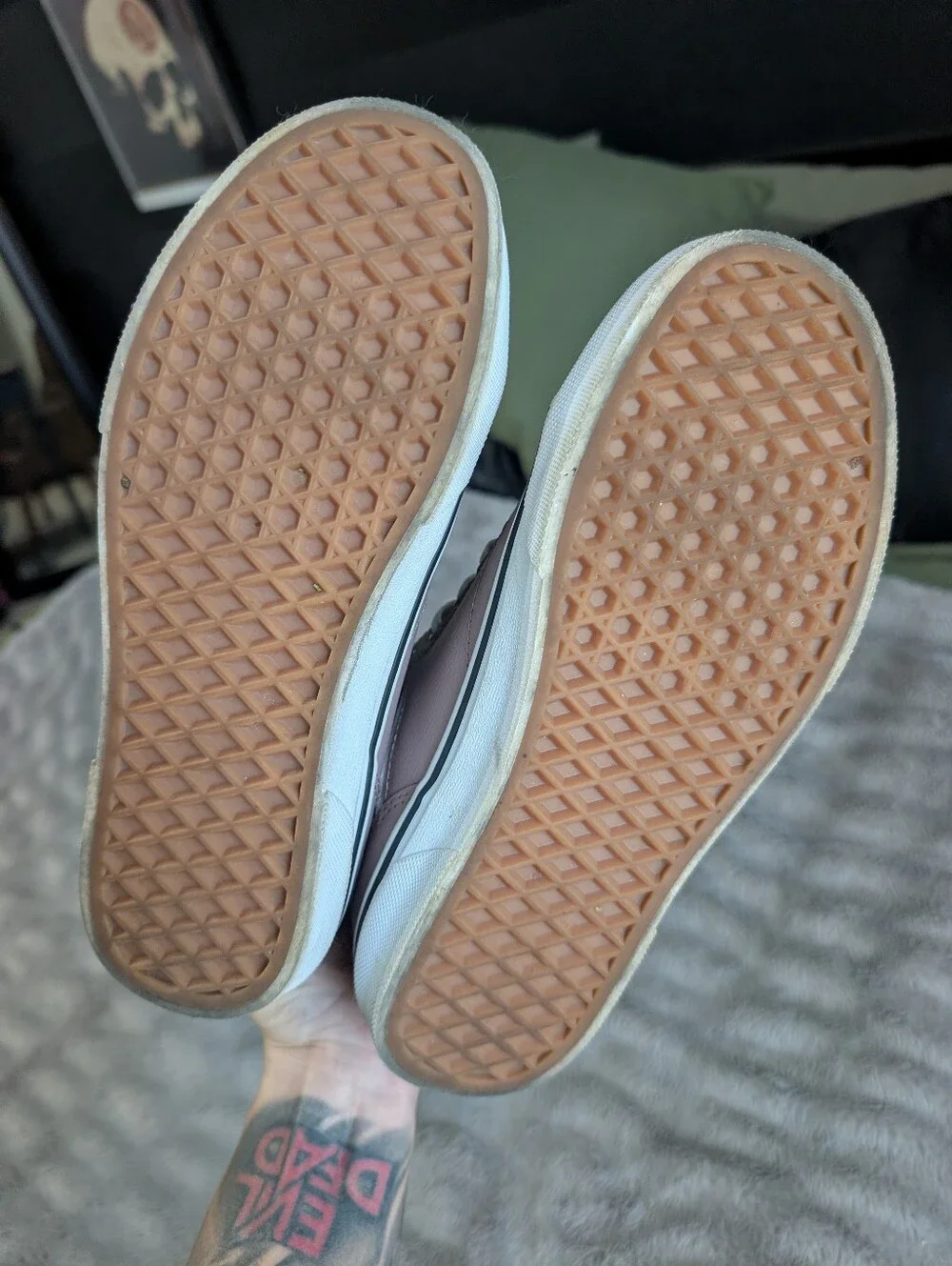 Vans Mauve Leather Low-Top Sneakers